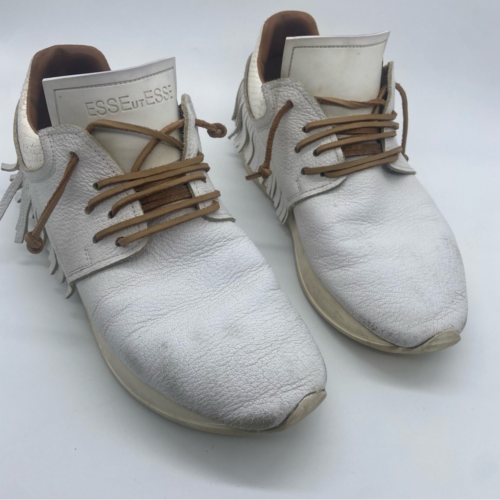 Esseutesse Leather Fringe Sneaker Sz 38 - Picture 10 of 10